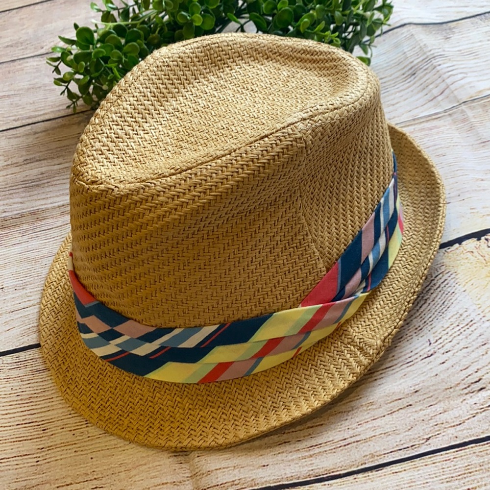 Forever 21 Fedora hat with striped trim accent